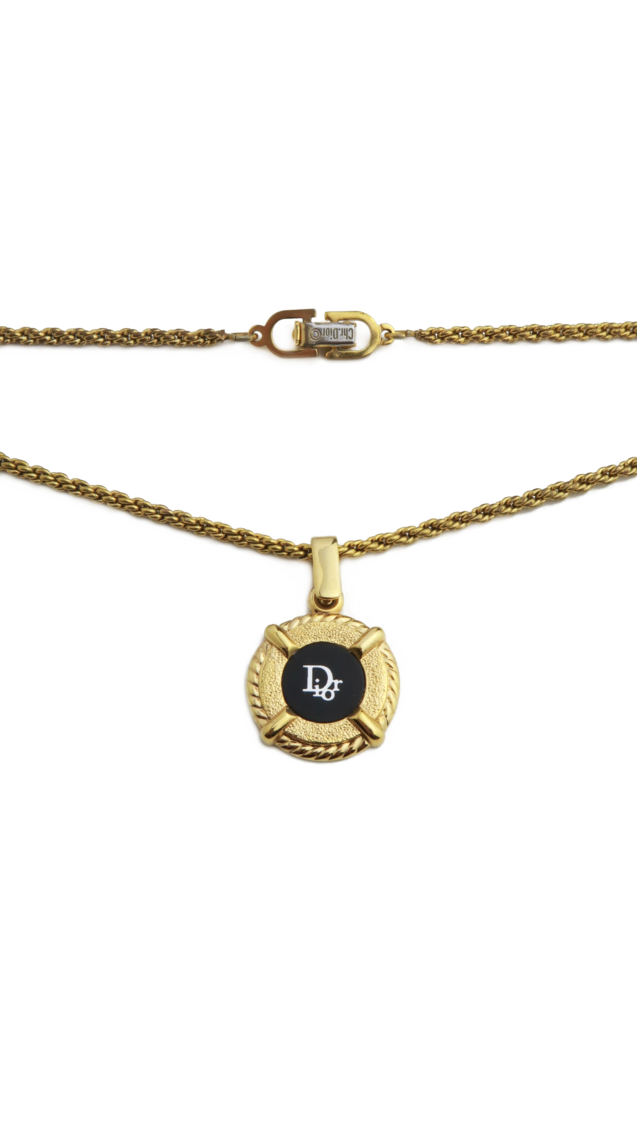 Authentic Vintage Dior Oblique Silver Trotter Necklace — LUXE Reworked